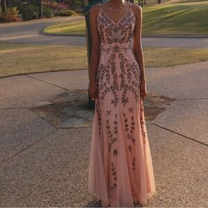 Elegant Pink Evening Dress